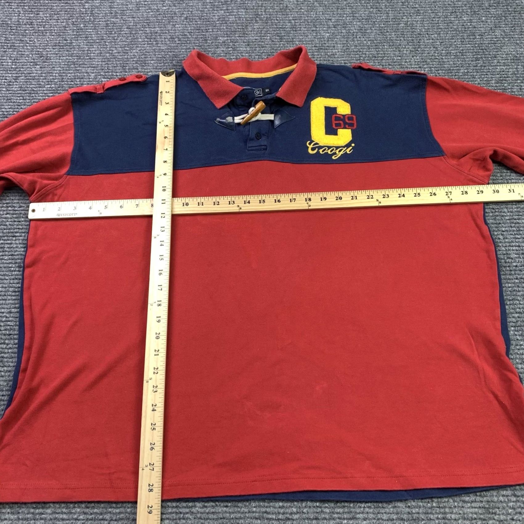 Coogi VINTAGE COOGI Polo Shirt Mens 3X Collared Embroidered Patch Logo Spellout Size US XXL / EU 58 / 5 - 4 Thumbnail