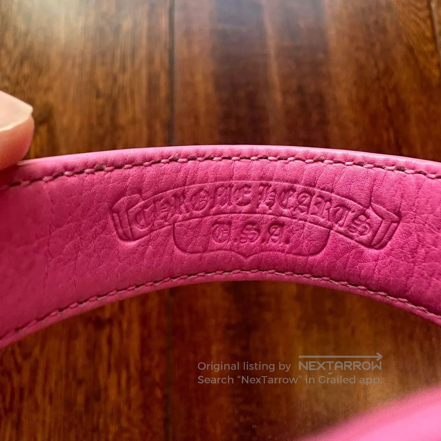Chrome Hearts Chrome Hearts Limited Pink Leather Bracelet. Size ONE SIZE - 7 Thumbnail