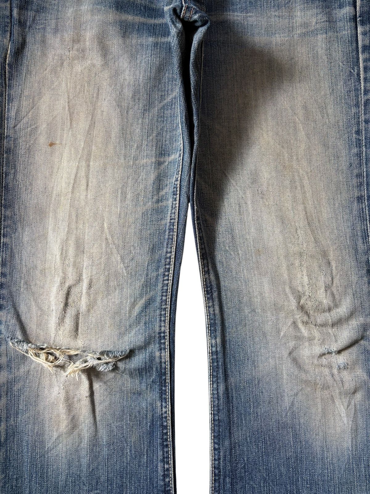 Lee Vintage Lee Riders Mud Wash Distress Flare Jeans Size 32" / US 10 / IT 46 - 3 Thumbnail