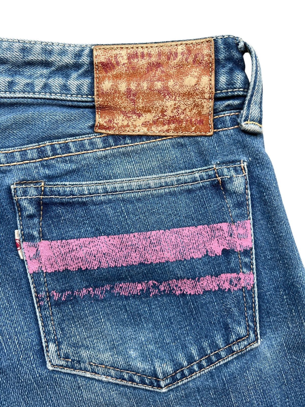 Momotaro Jeans Vintage Momotaro Selvedge Faded Lowrise Denim Jeans Size 31" - 8 Thumbnail