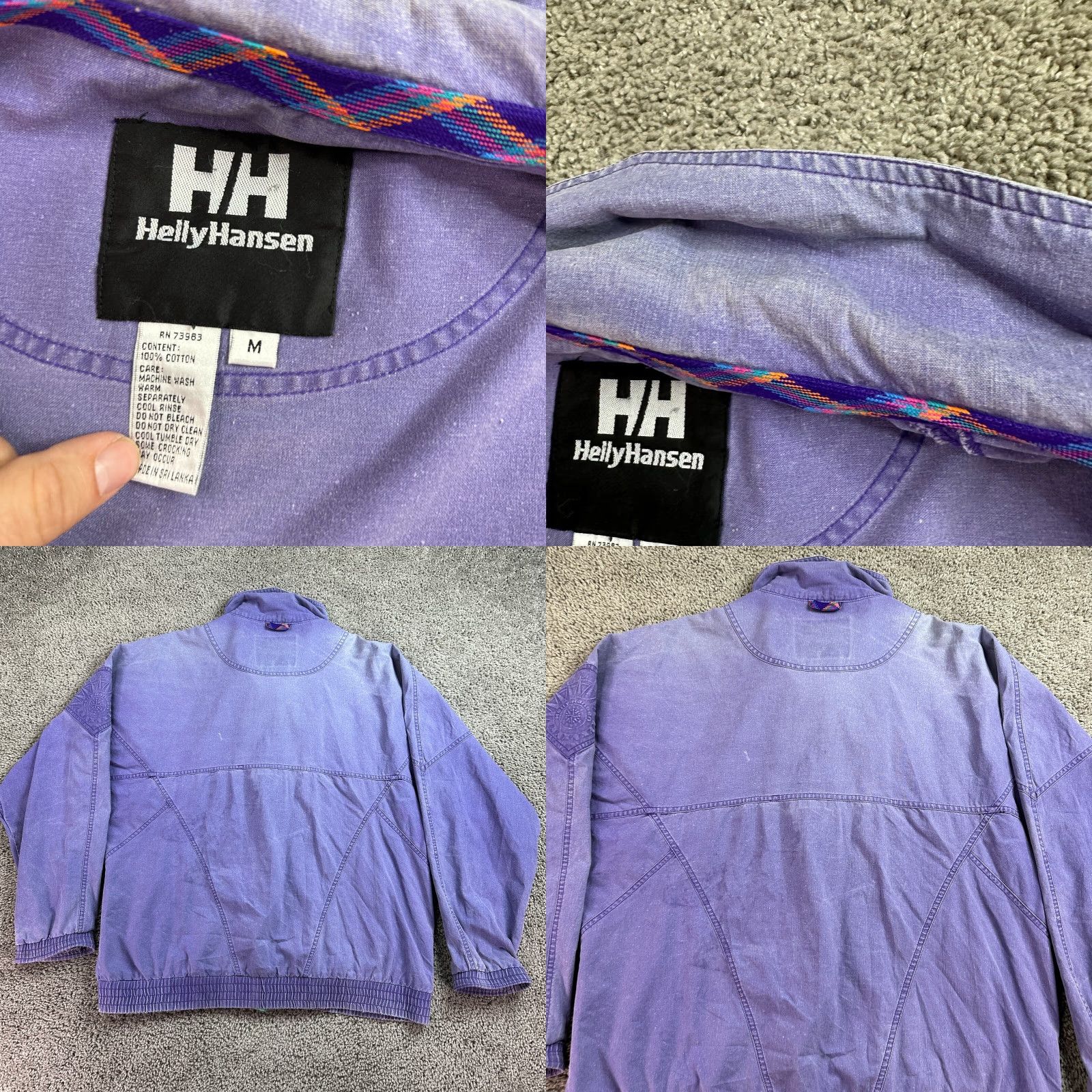 Helly Hansen VINTAGE Helly Hansen Jacket Womens M Purple Parka Ski Coat Ladies 90s Parka 1/2 Zip Logo Size M / US 6-8 / IT 42-44 - 8 Thumbnail