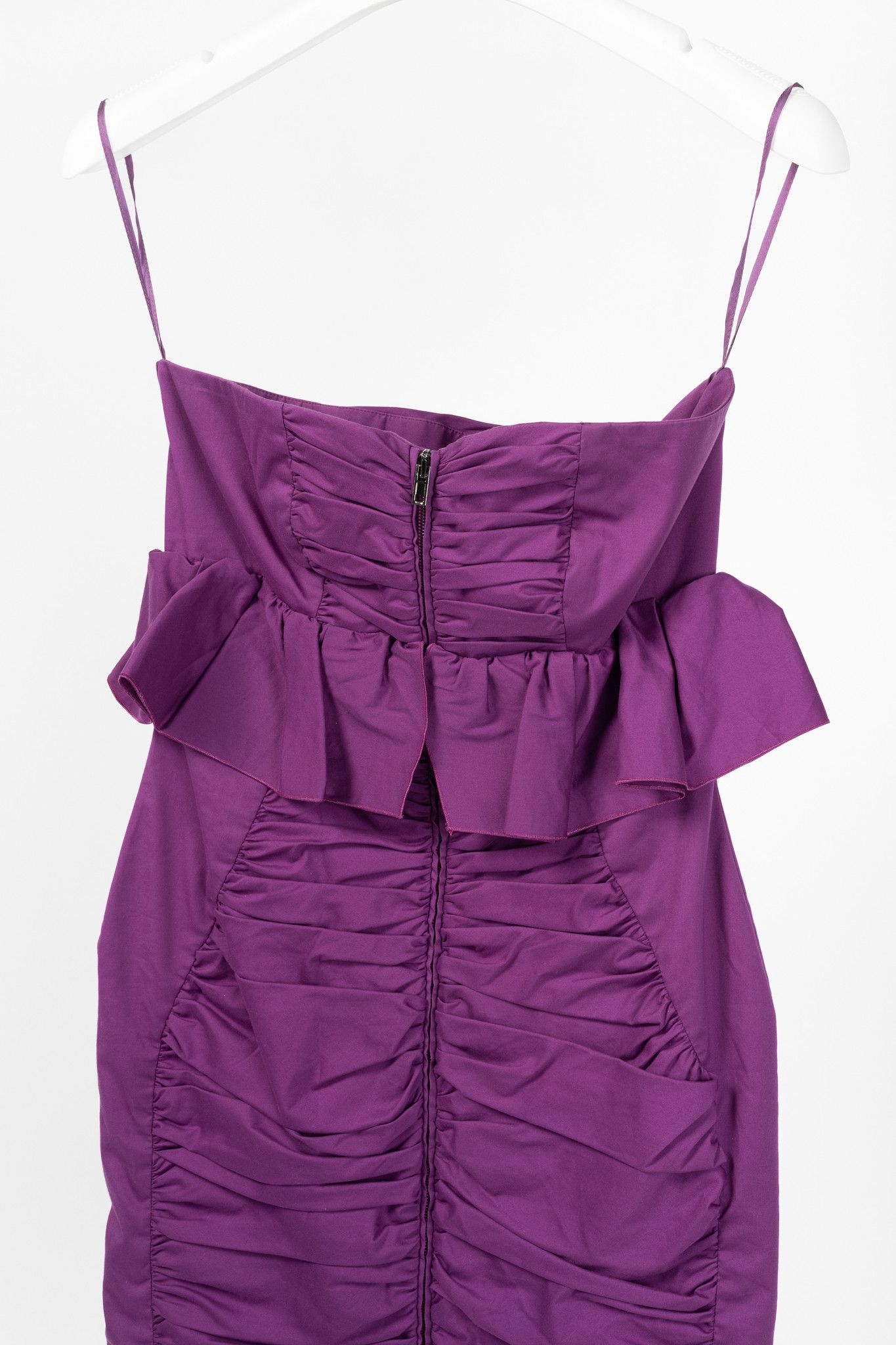 Miu Miu Miu Miu Cruise 2009 Cotton Ruched Ruffle Strapless Minidress Size M / US 6-8 / IT 42-44 - 3 Thumbnail