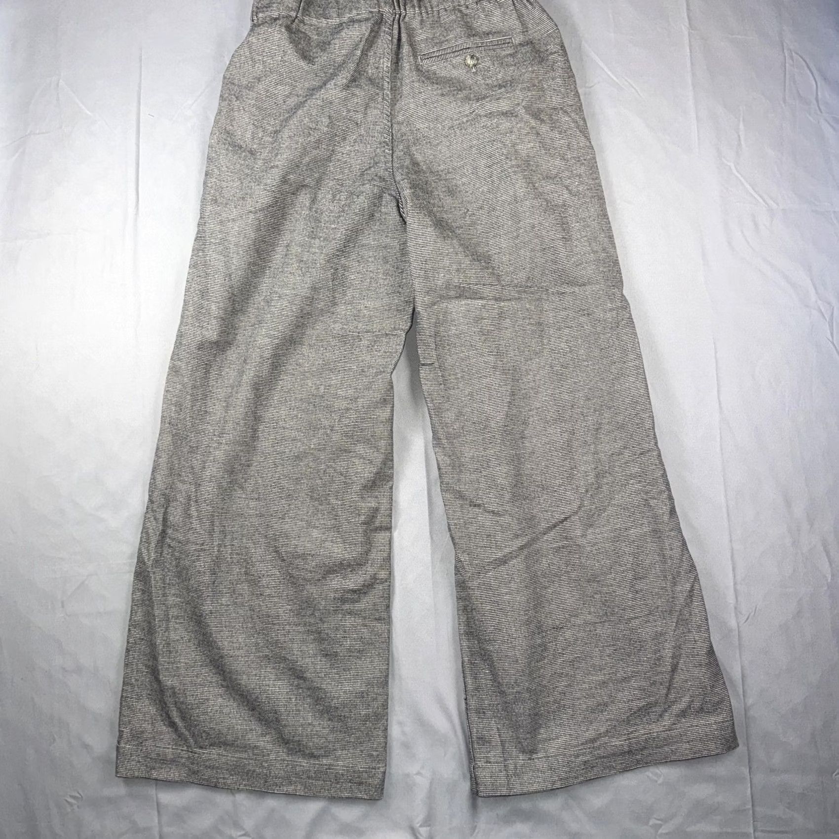 Marine Layer Marine Layer Pants Womens Small Gray Check Twill Pull On Pleated Wide Leg Size 28" / US 6 / IT 42 - 2 Thumbnail