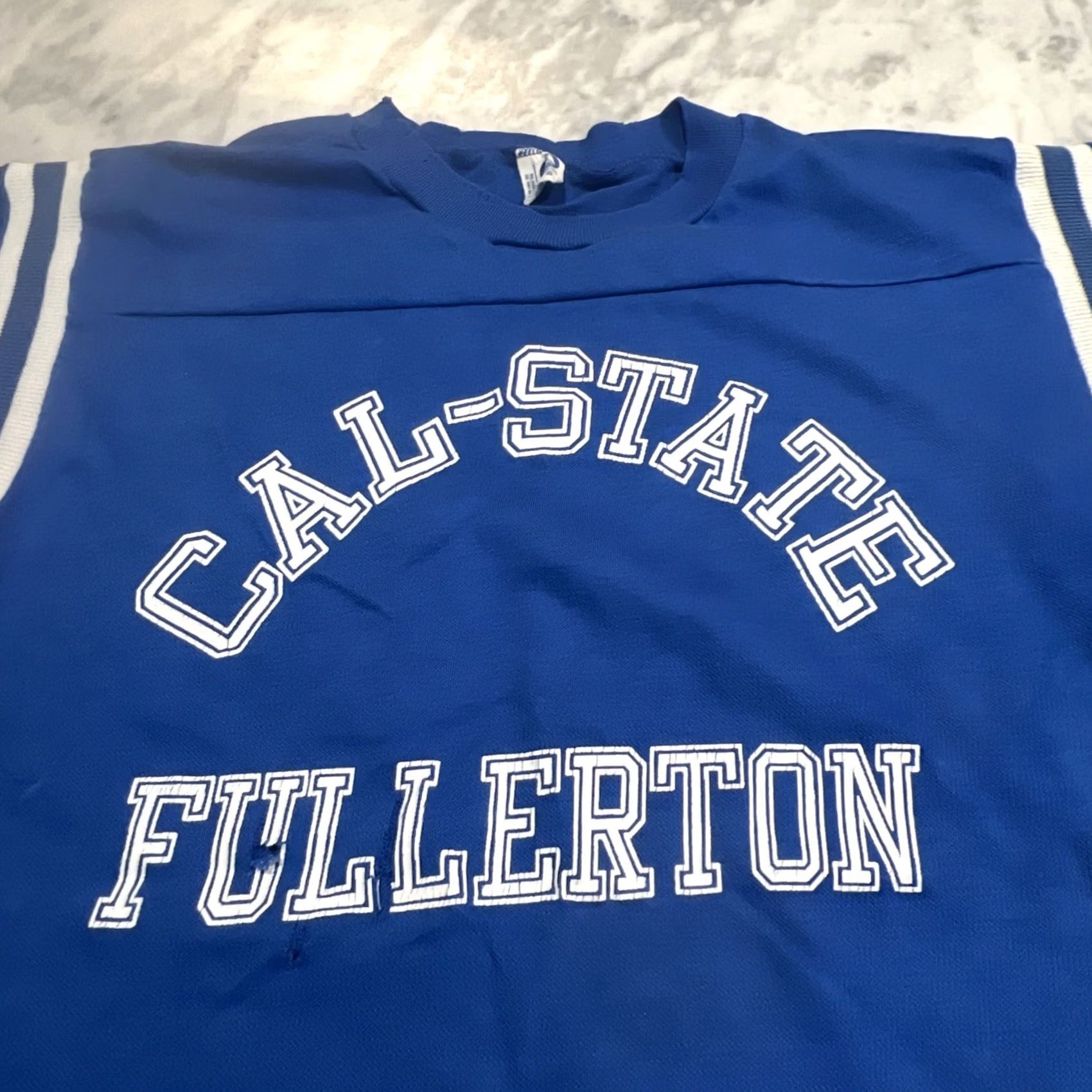 Vintage VINTAGE Artex Jersey Shirt S 3/4 Sleeve Blue Cal-State Fullerton Raglan Graphic Tee Thrash 1970s Mens/Womens Size US S / EU 44-46 / 1 - 3 Thumbnail