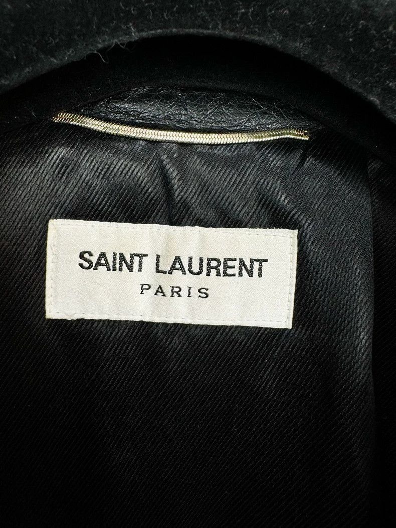 Saint Laurent Paris Saint Laurent Black Leather Jacket with Embroidery-2506 Size US S / EU 44-46 / 1 - 4 Thumbnail