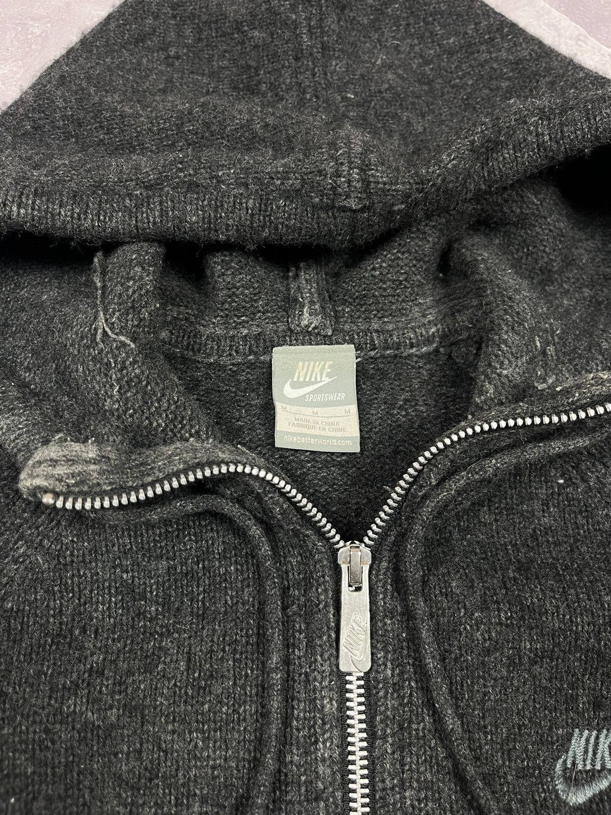 Nike Vintage Nike Wool Grey Zip Hoodie Size M Size US M / EU 48-50 / 2 - 9 Thumbnail