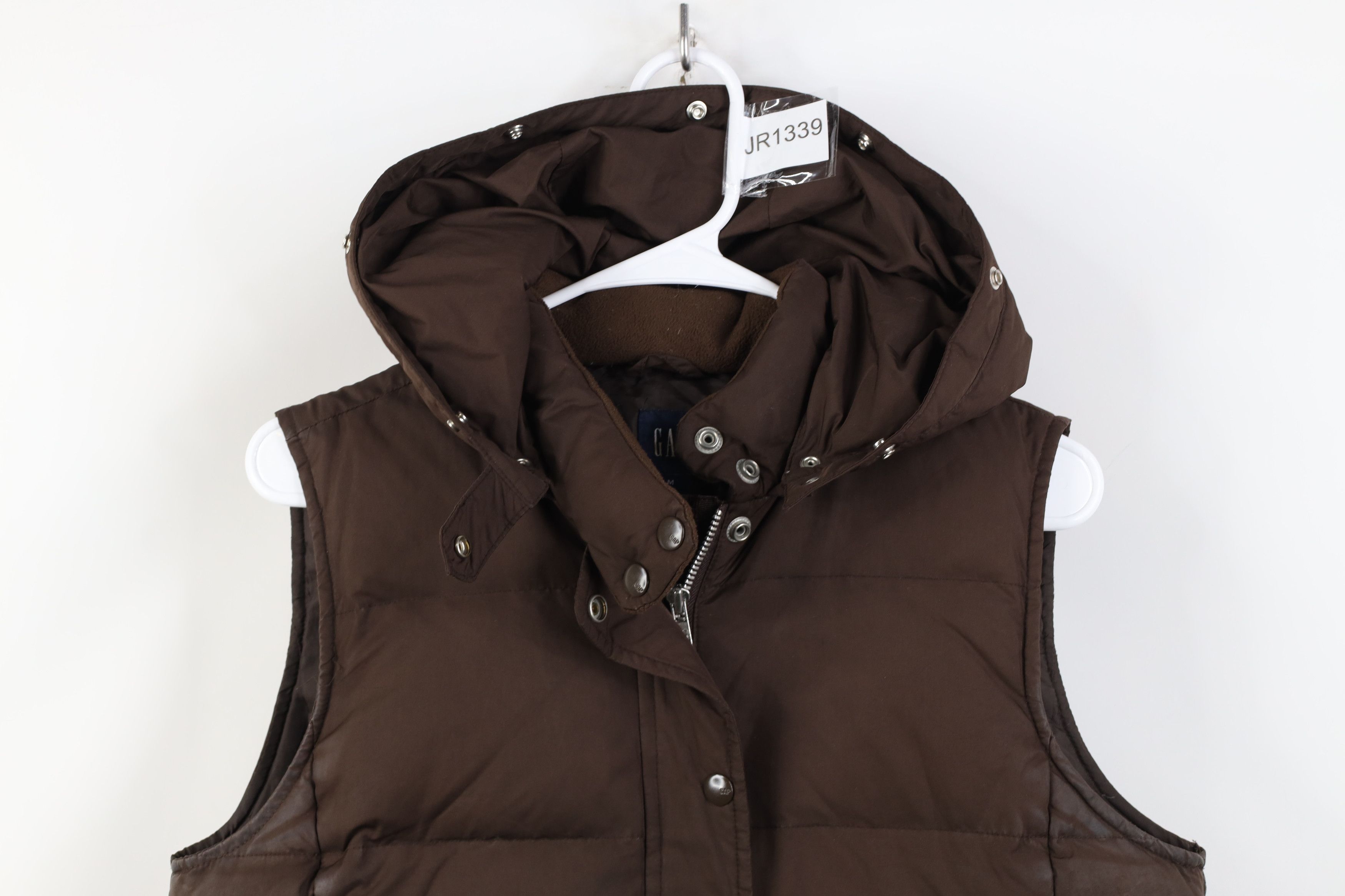Gap Vintage Y2K Gap Duck Down Hooded Puffer Vest Jacket Brown Size M / US 6-8 / IT 42-44 - 2 Thumbnail