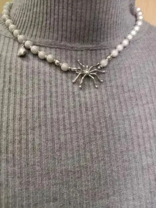 Jewelry Spider Punk Necklace Chain Choker Size ONE SIZE - 1 Thumbnail