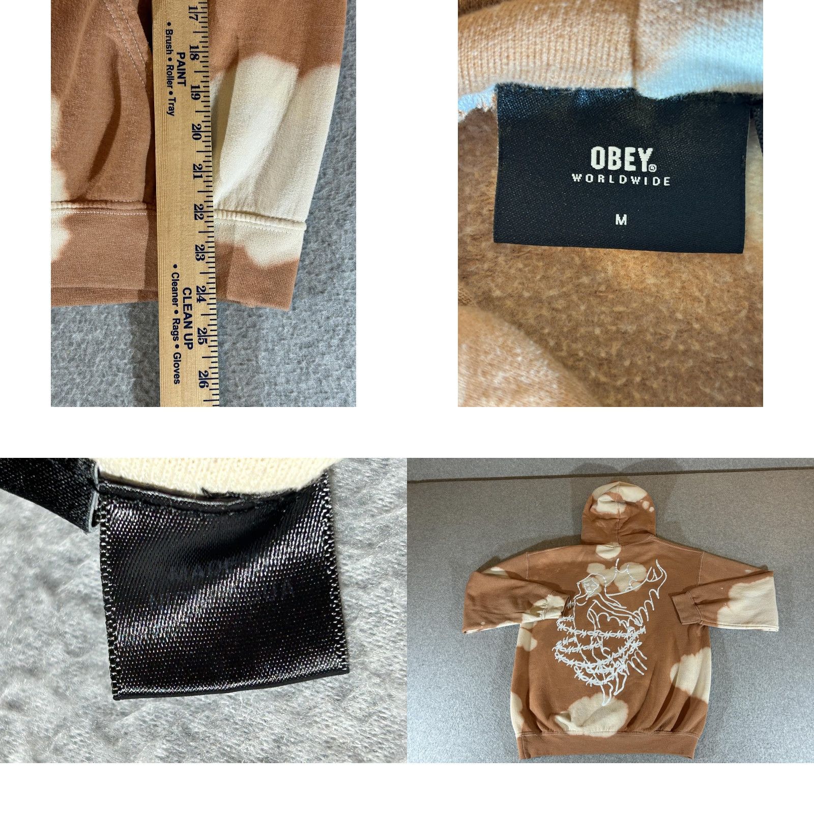 Obey VINTAGE Obey Hoodie Mens Medium Orange Tie Dye Pullover Cherub Angel Graphic Streetwear Size US M / EU 48-50 / 2 - 8 Thumbnail