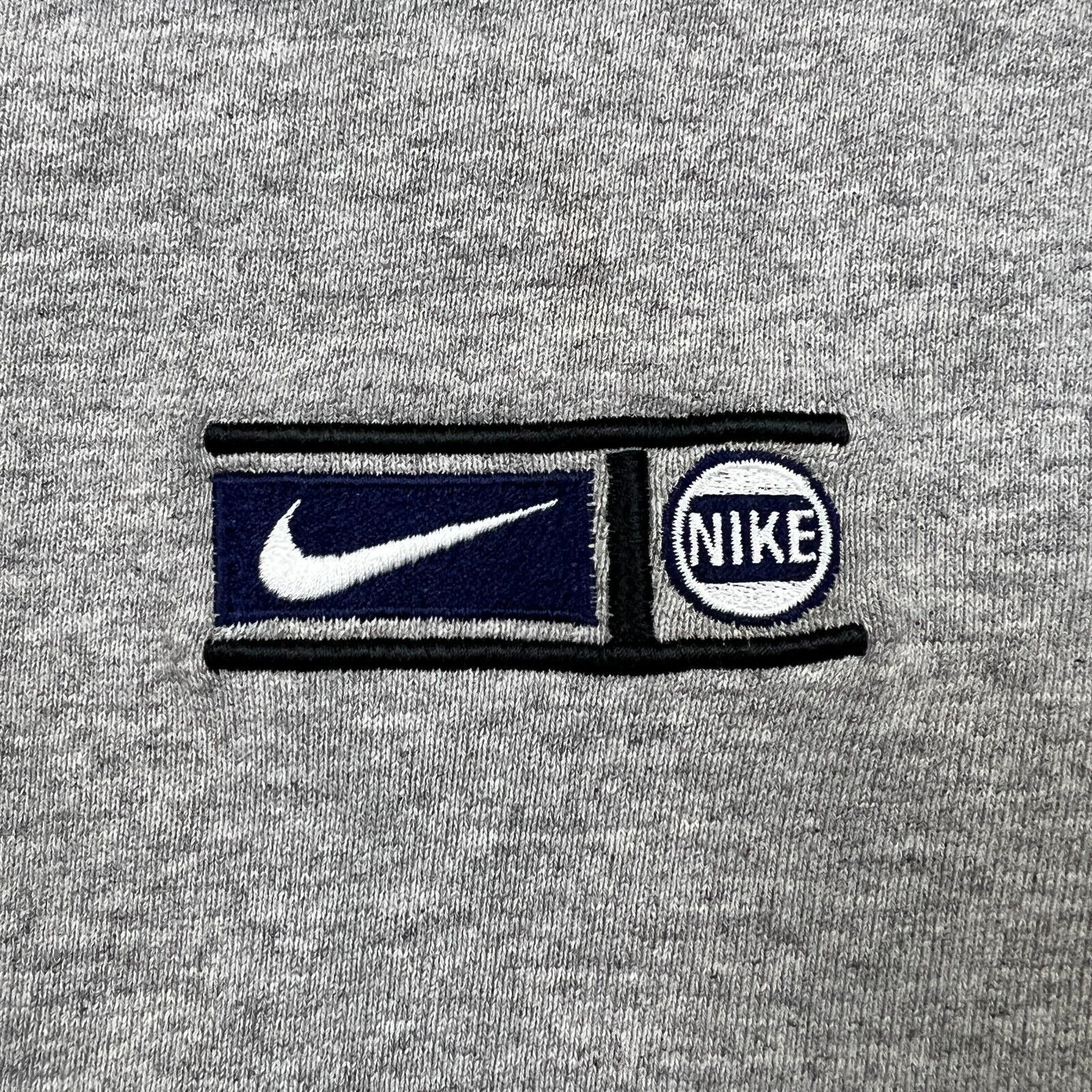 Nike × Vintage Nike Sweatshirt Large Center Swoosh Box Logo Distressed 90s Size US L / EU 52-54 / 3 - 2 Thumbnail