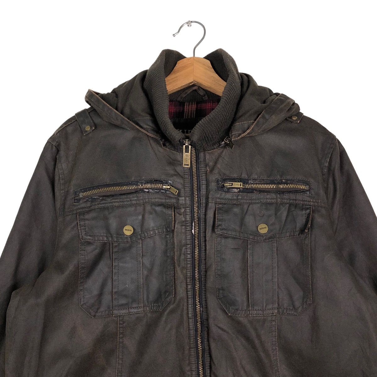 Japanese Brand 🔥Vintage Chore Jacket Guess Blanket Lining Tartan Design Size US L / EU 52-54 / 3 - 3 Thumbnail