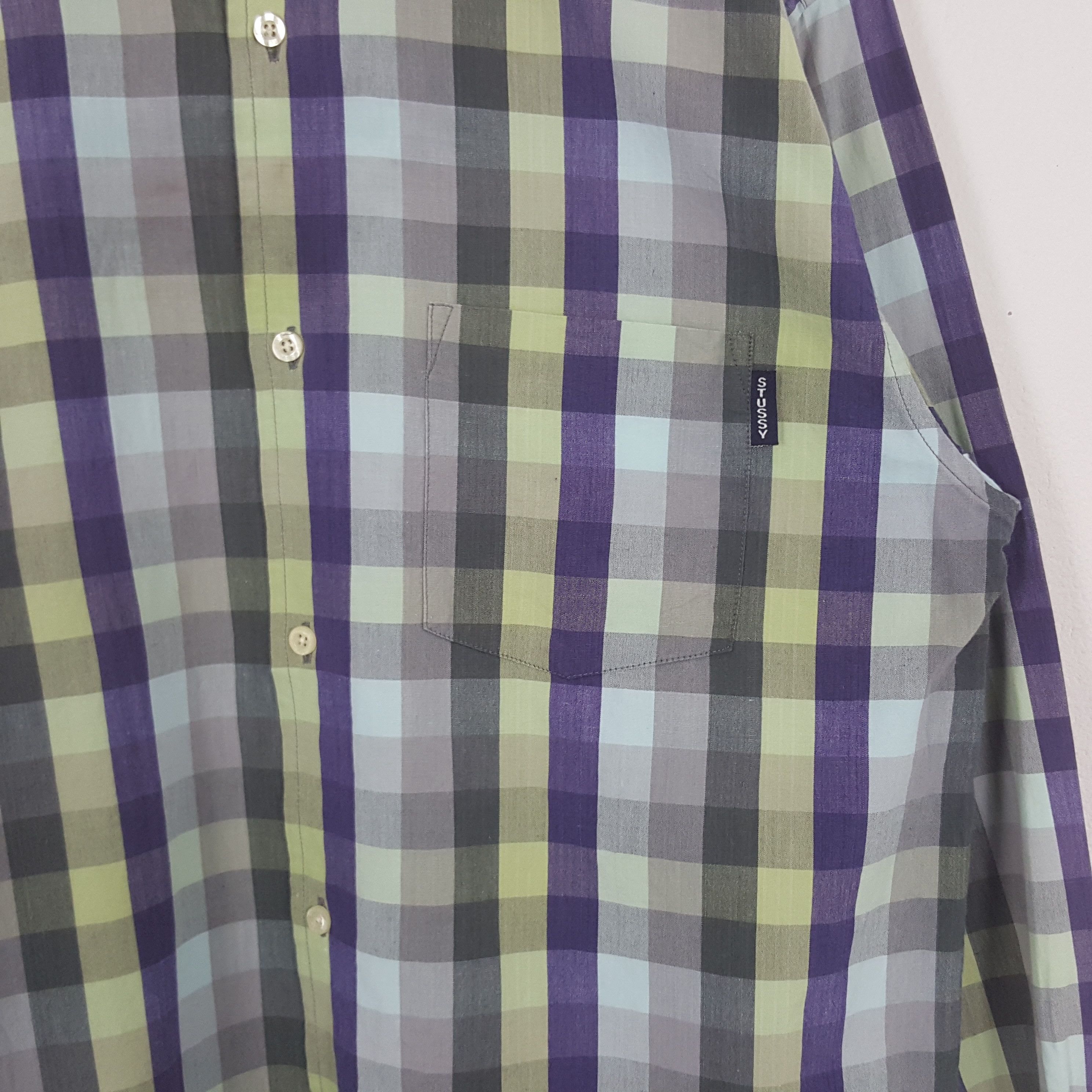 Stussy × Vintage Vintage Stussy American Streetwear Style Shirt C276N44 Size US XL / EU 56 / 4 - 4 Thumbnail