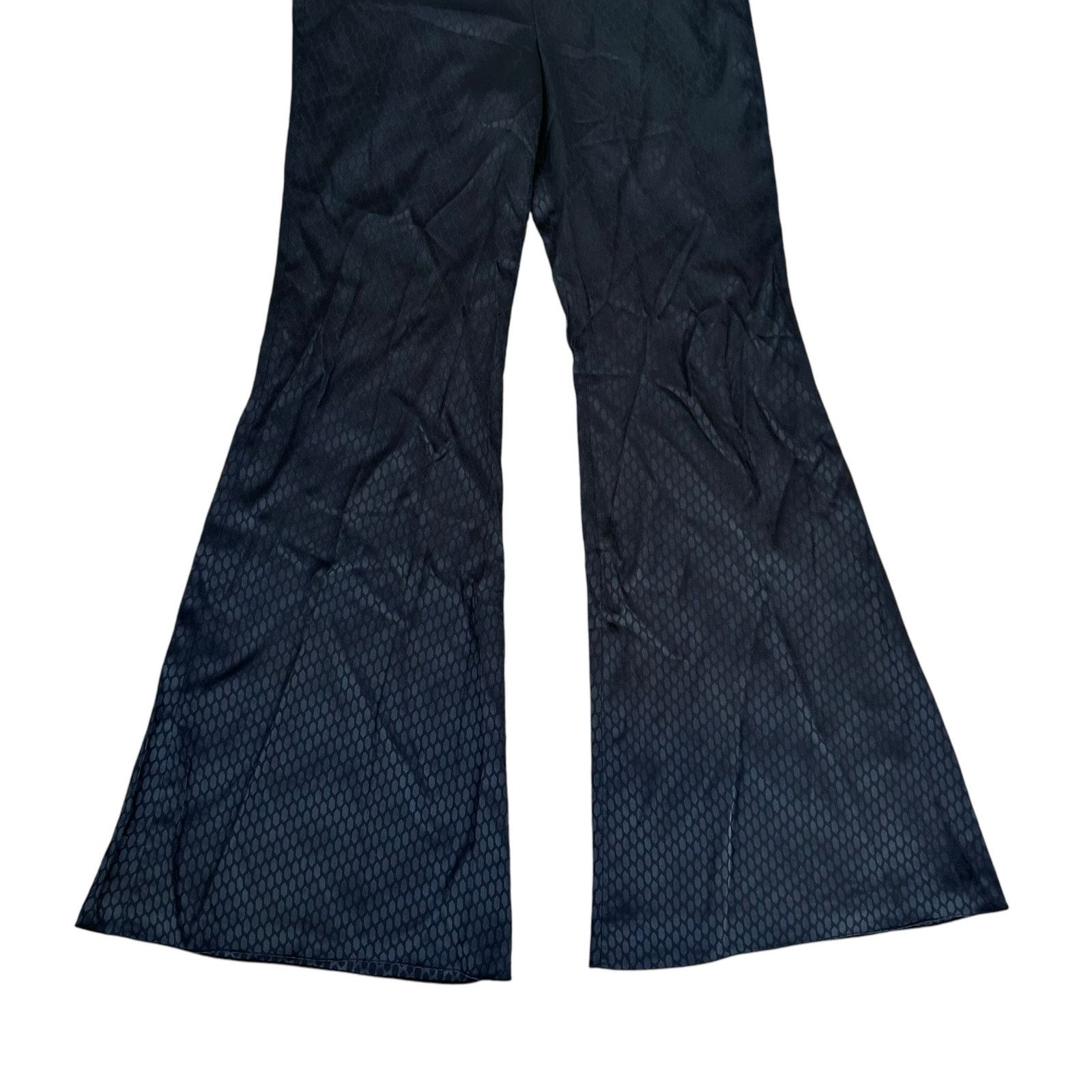 ALEXIS Alexis Black Snakeskin Printed Wide Leg Jumpsuit Sz M Size 30" / US 8 / IT 44 - 3 Thumbnail