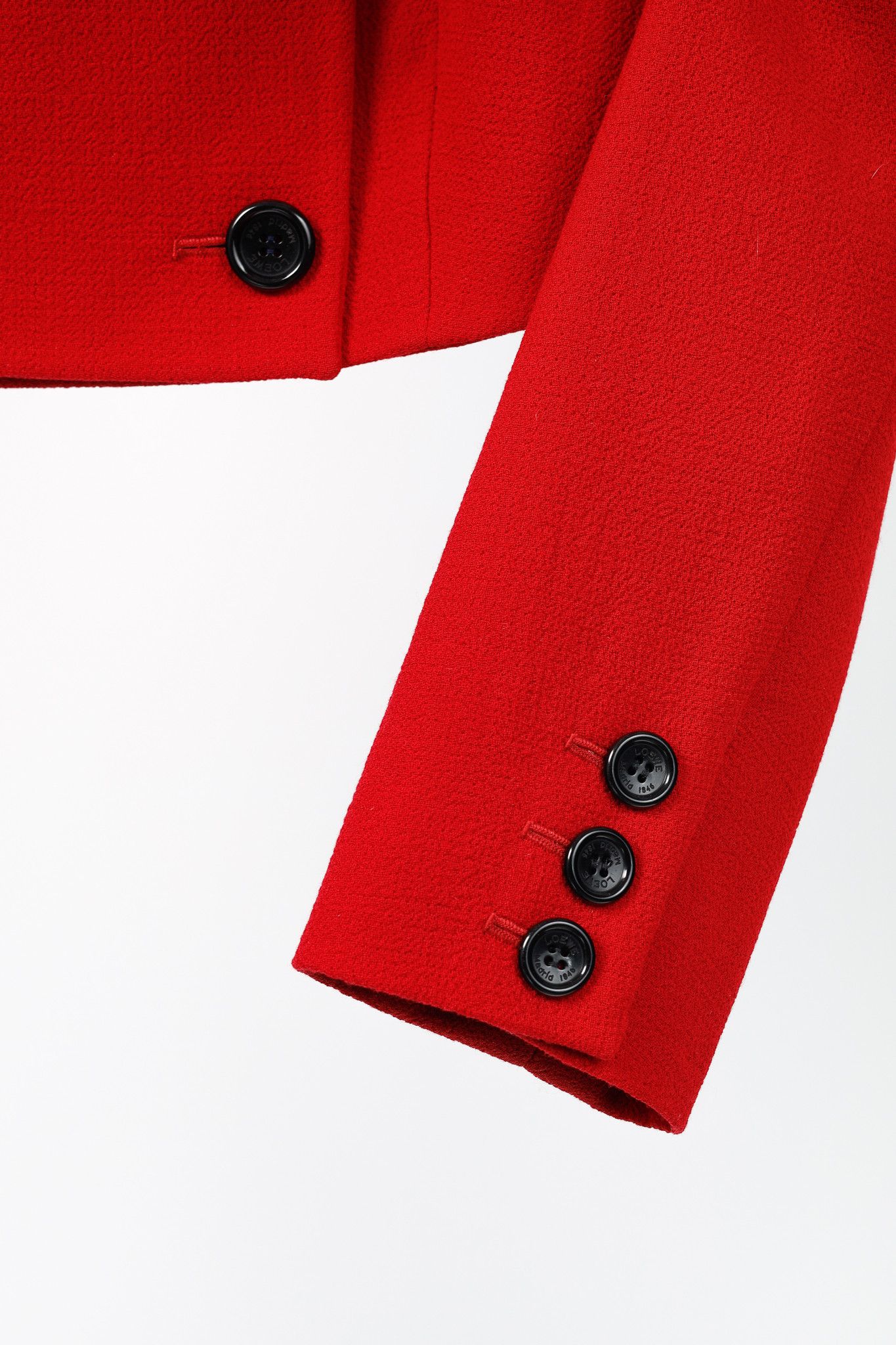 Loewe Loewe Red Crepe Double-Breasted Cropped Blazer Size M / US 6-8 / IT 42-44 - 6 Thumbnail