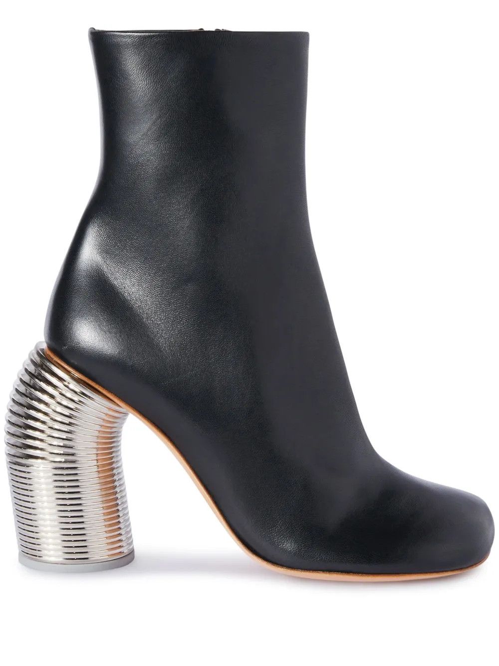 Off-White o1y1225 Leather Ankle Boots in Black Size US 7 / IT 37 - 1 Thumbnail