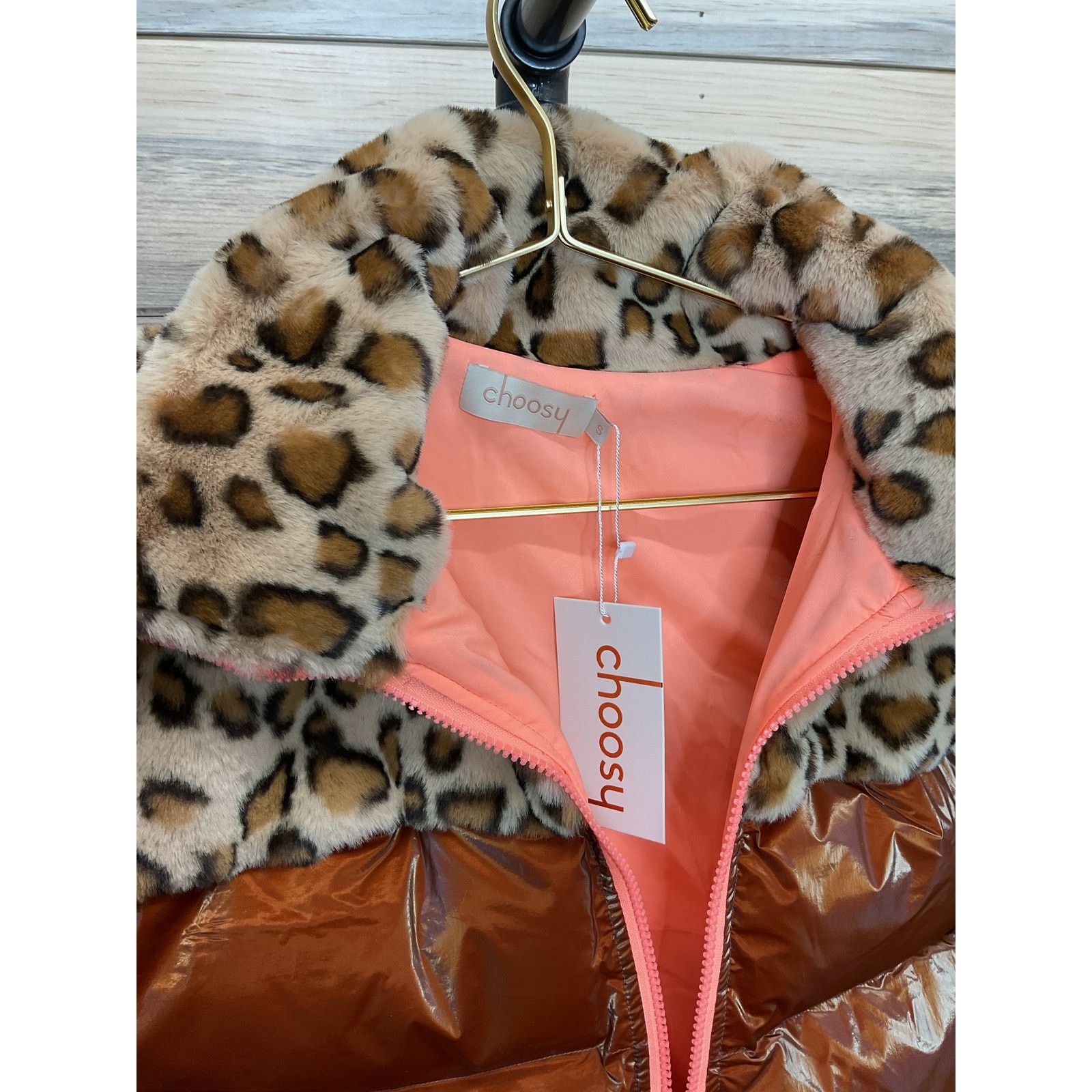 Vintage Choosy NWT Leopard Faux Fur Jacket Coat Puffer Women’s Sz S Size S / US 4 / IT 40 - 4 Thumbnail