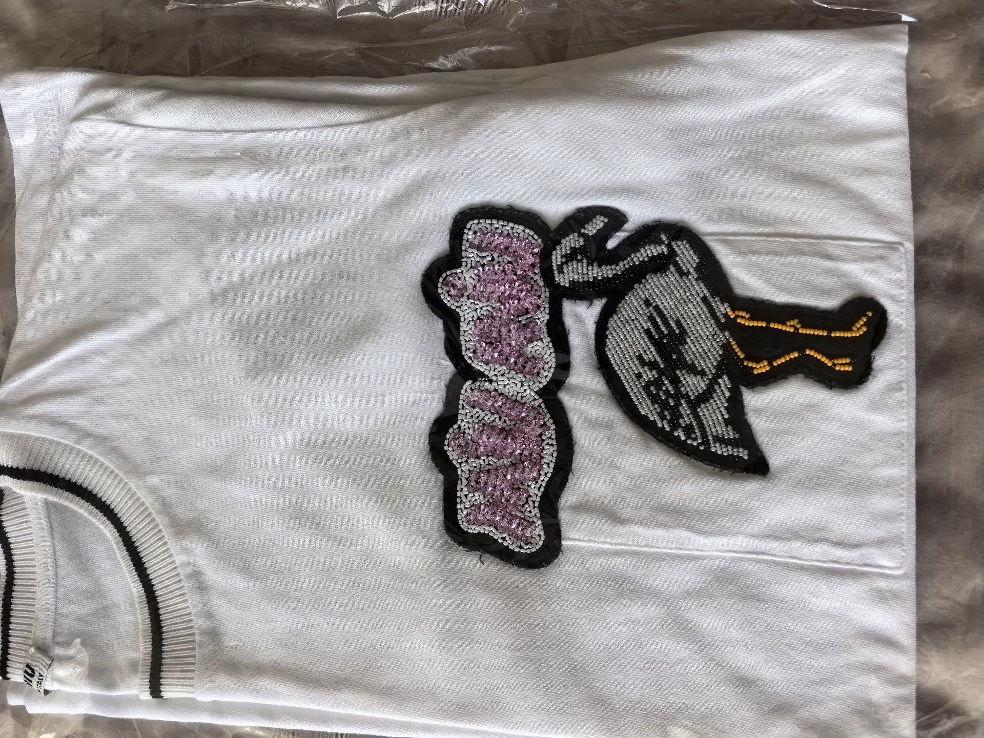 Miu Miu MIU MIU Flamingo Tee S 46+ Elastic Dry Cleaned New Size S / US 4 / IT 40 - 6 Thumbnail