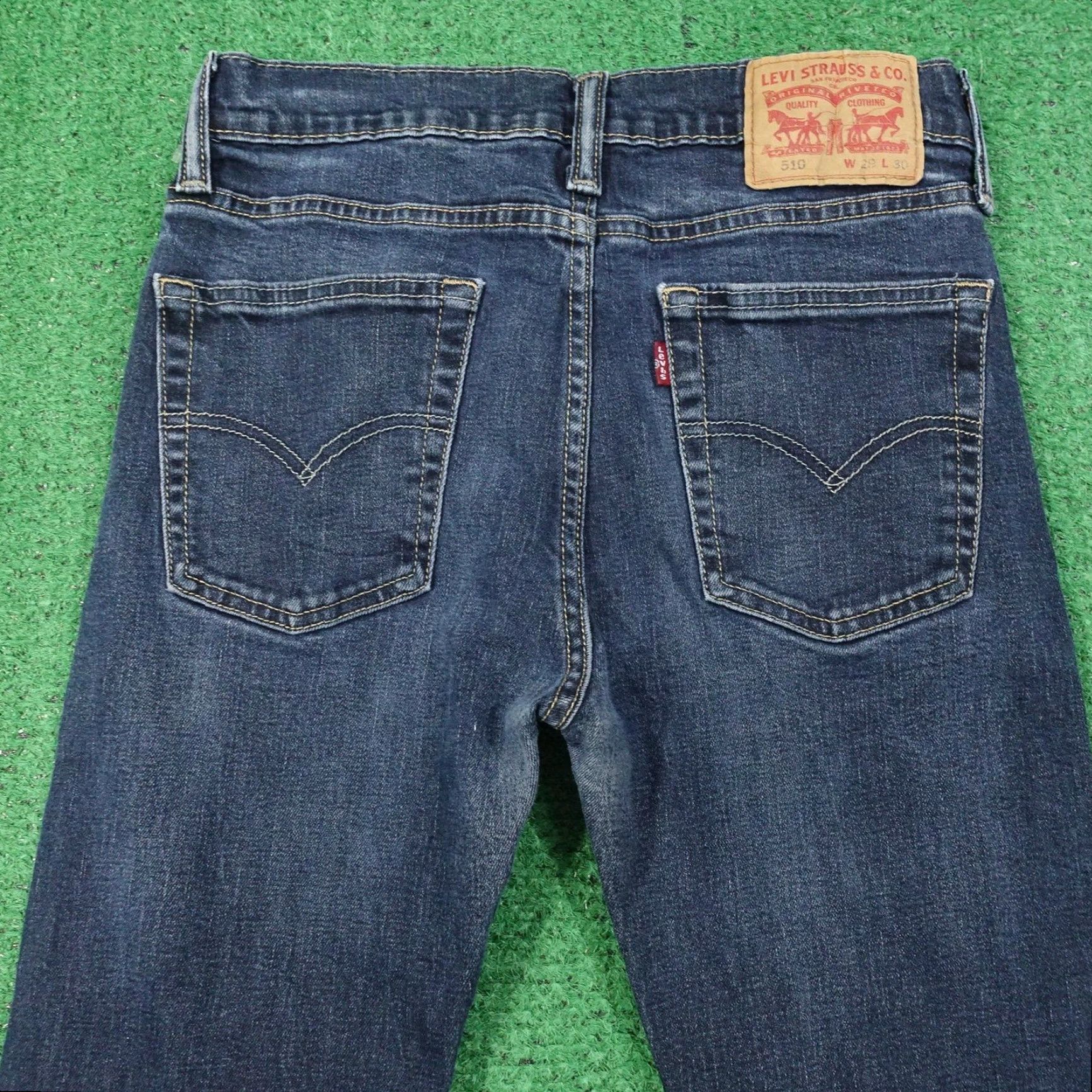 Levi's VINTAGE Levi's 510 Jeans Mens Slim Fit Skinny Denim Pants 29x30 Blue Cotton Elastane W29 L30 Size US 29 - 5 Thumbnail