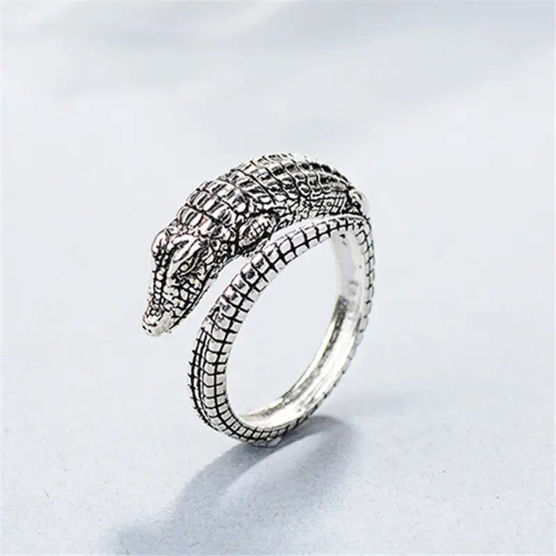 Jewelry Streetwear Crocodile Punk Ring Adjustable Size Size ONE SIZE - 1 Thumbnail