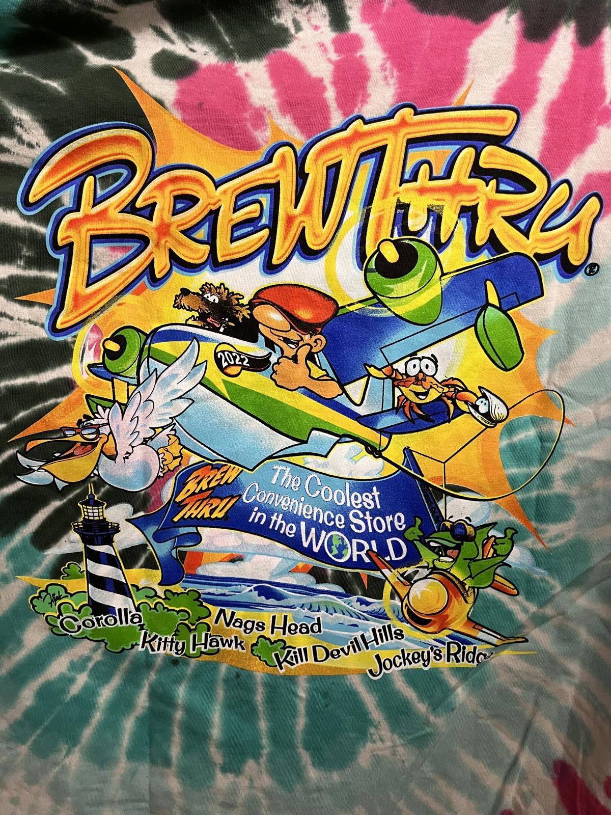Designer Brew Thru T-shirt Outer Banks Tie Dye North Carolina Tee - M Size US L / EU 52-54 / 3 - 5 Thumbnail