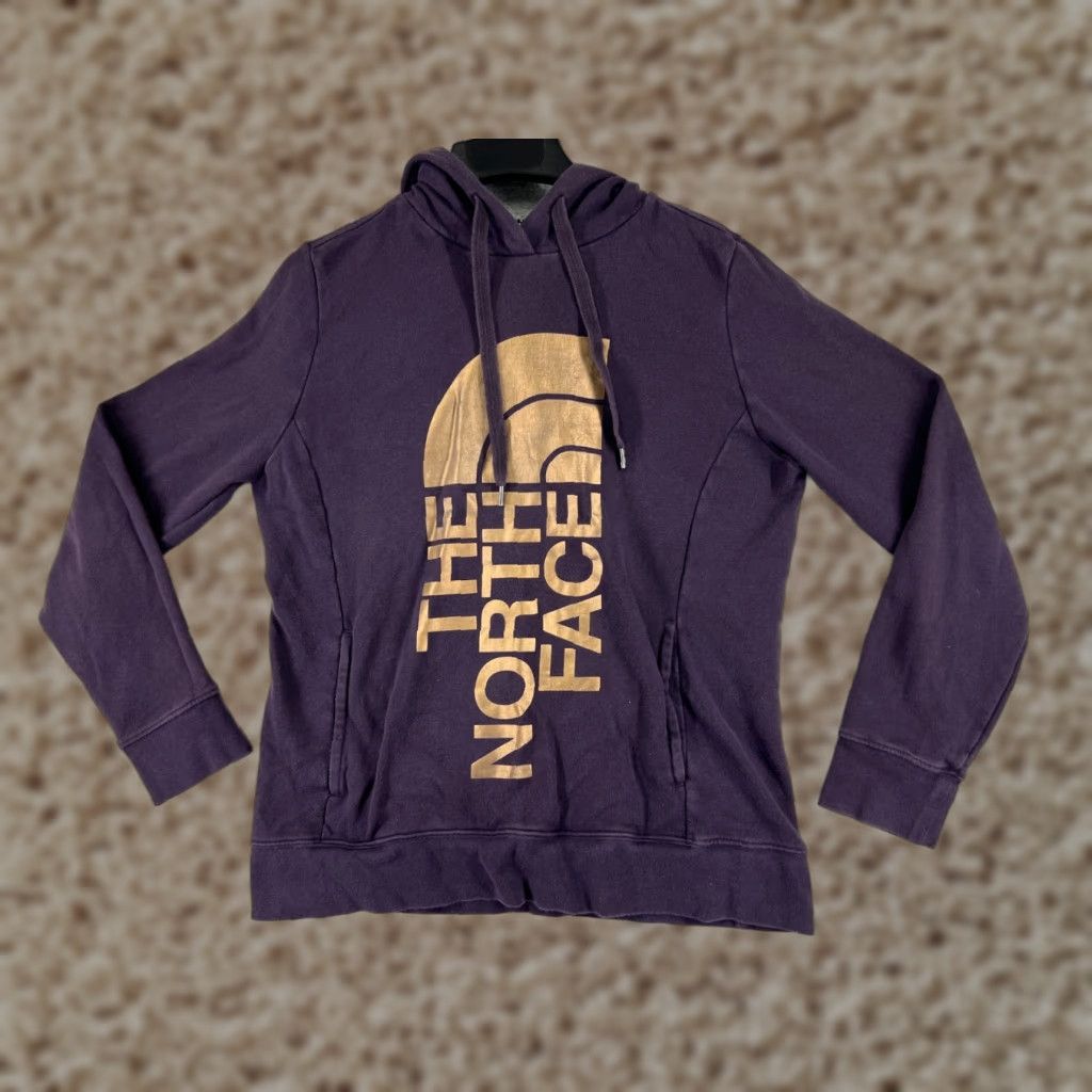 The North Face The North Face Hoodie Womens L Purple Pullover Cotton Blend Logo Crew Neck Long Sleeve Pocket 36in Chest Men/Men’s? Size L / US 10 / IT 46 - 1 Thumbnail
