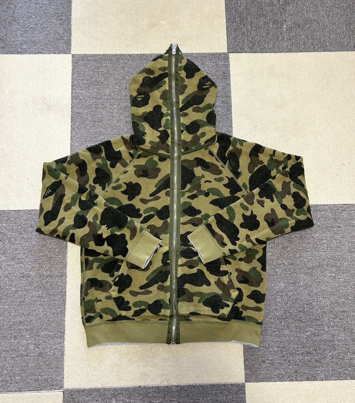 Bape Bape Reversible Green Camo Spell Out Hoodie Size US M / EU 48-50 / 2 - 10 Thumbnail