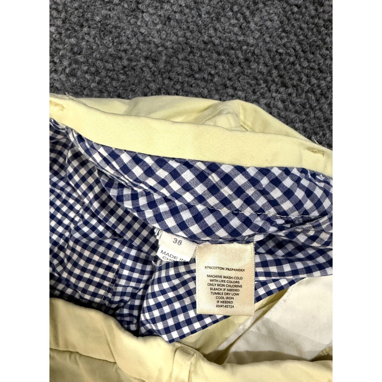 Vintage Onward Reserve Shorts Mens 38 Yellow Chino Stretch Flat Front Casual Summer 8 In Size US 38 / EU 54 - 7 Thumbnail