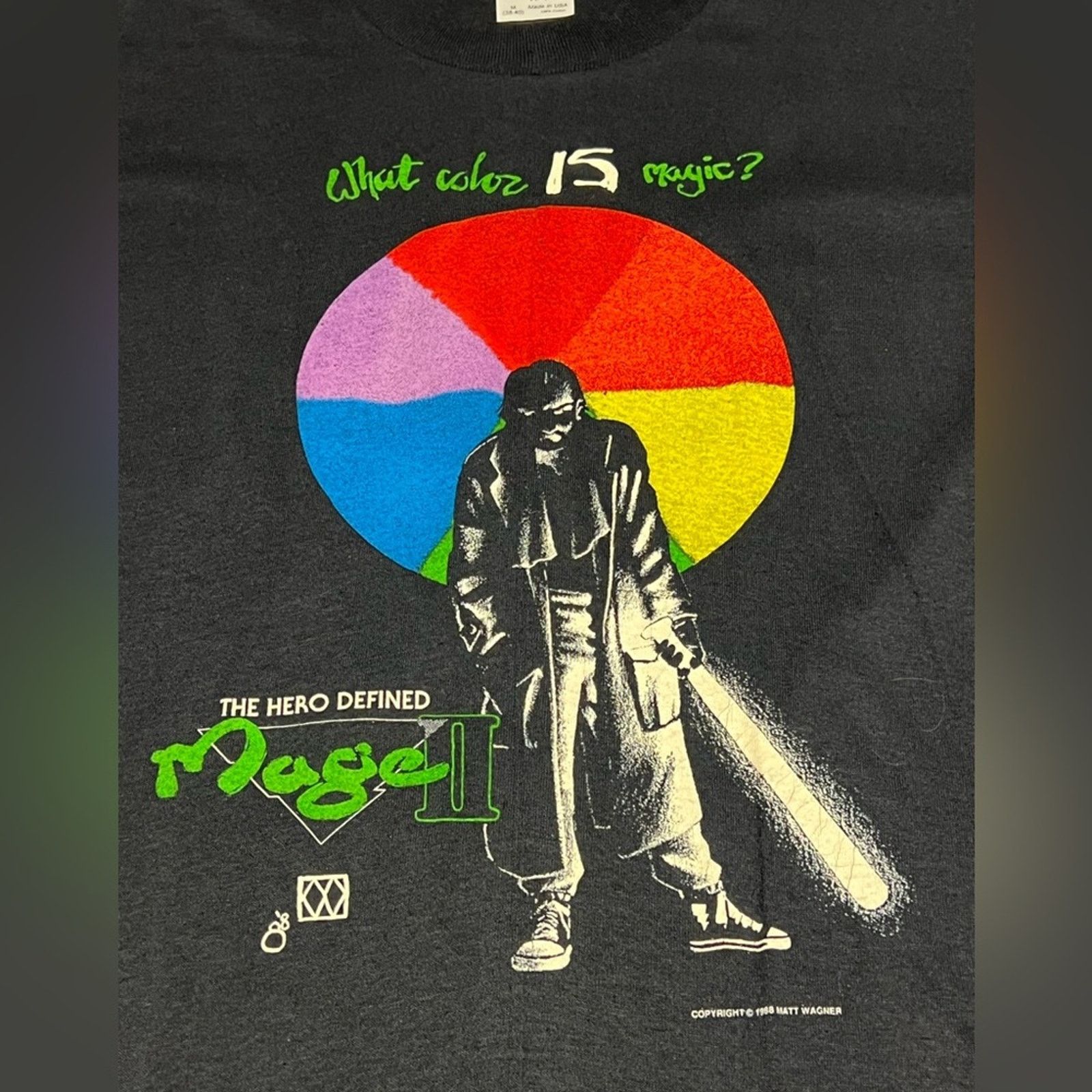 Vintage Vintage Matt Wagner Tee Shirt Mage II The Hero Defined 1988 Size US M / EU 48-50 / 2 - 2 Thumbnail