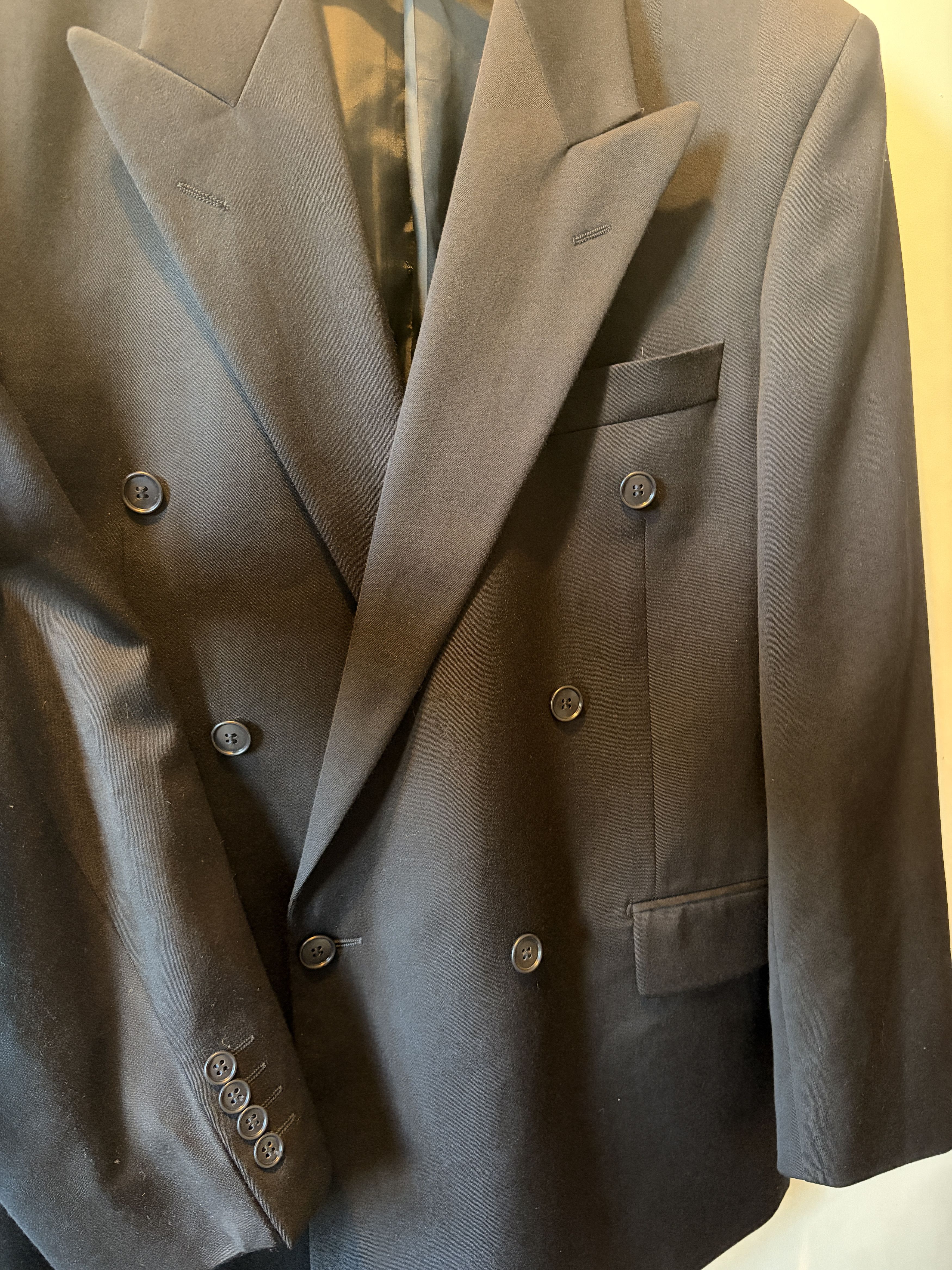 Yves Saint Laurent Yves Saint Laurent Pour Homme Double-Breasted Wool Blazer Size 52R - 3 Thumbnail