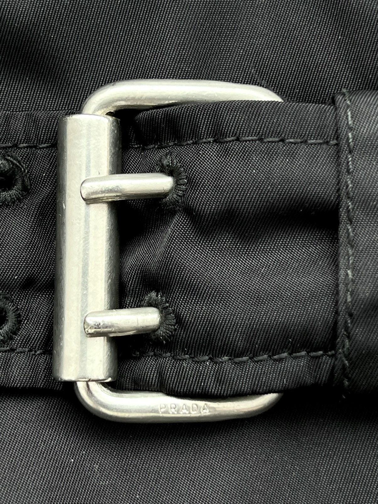 Prada 90s Prada ReNylon Double Breasted Black Trench Coat Size US M / EU 48-50 / 2 - 9 Thumbnail