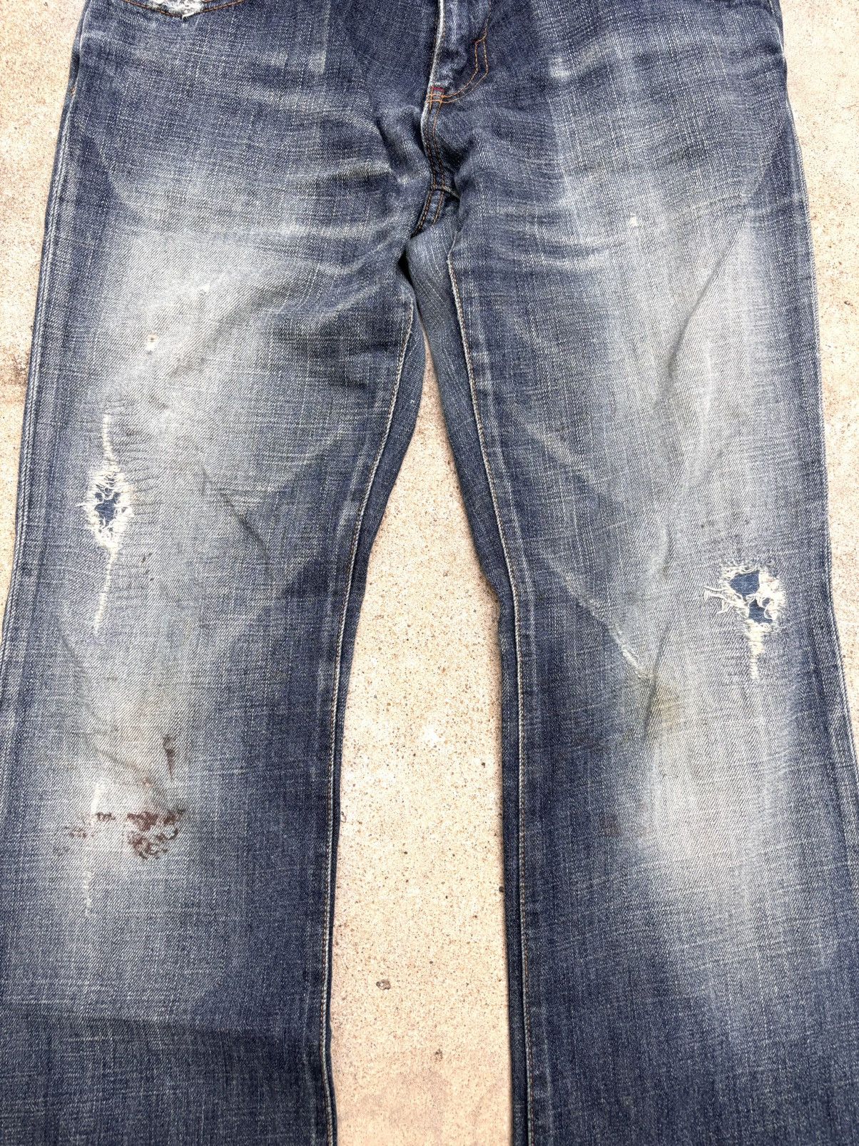 If Six Was Nine Distressed TORNADO MART Boot Cut Flared Jeans Size US 33 - 6 Thumbnail