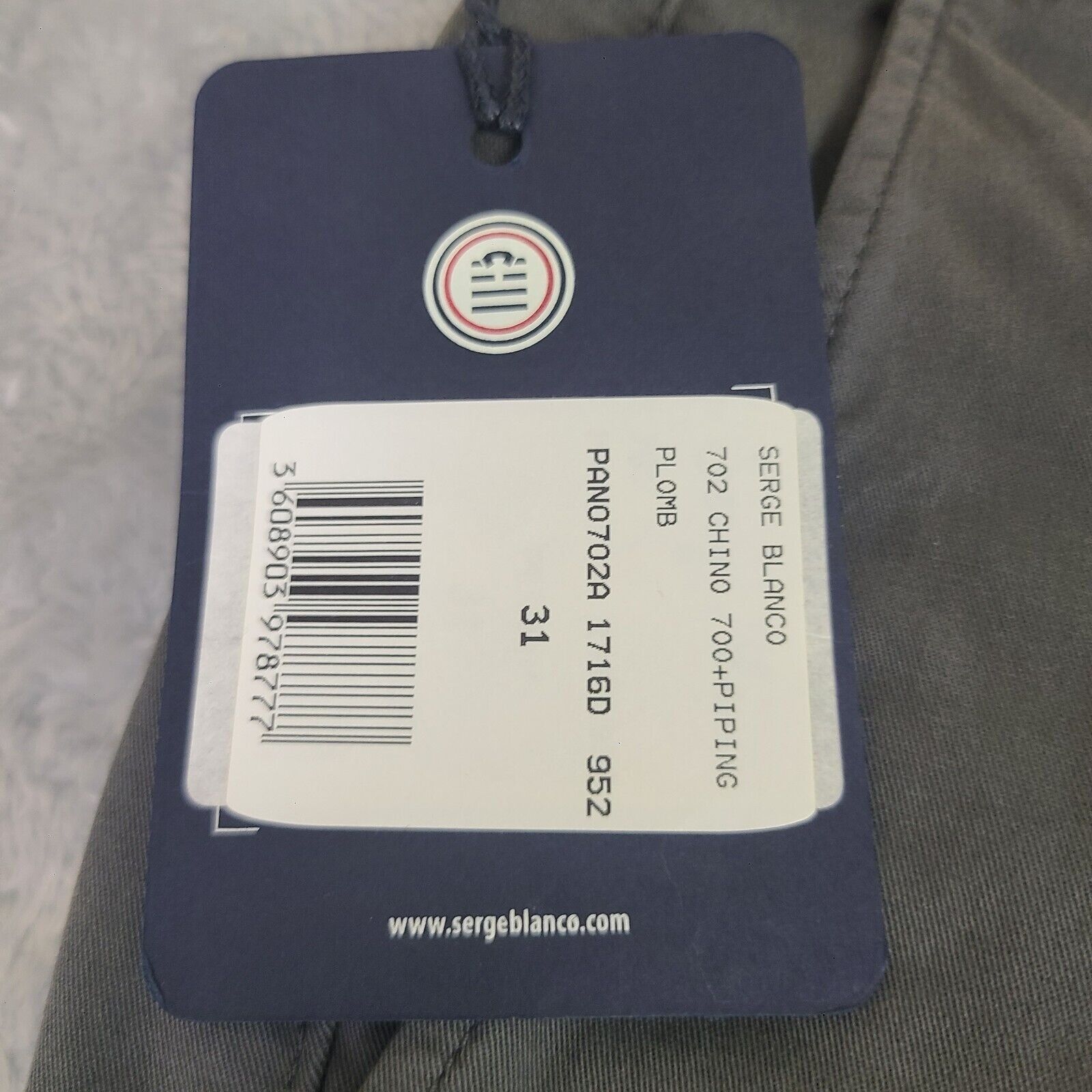Vintage Serge Blanco Mens Gray Chino Dress Pants Size 31 New With Ta Size US 31 - 5 Thumbnail