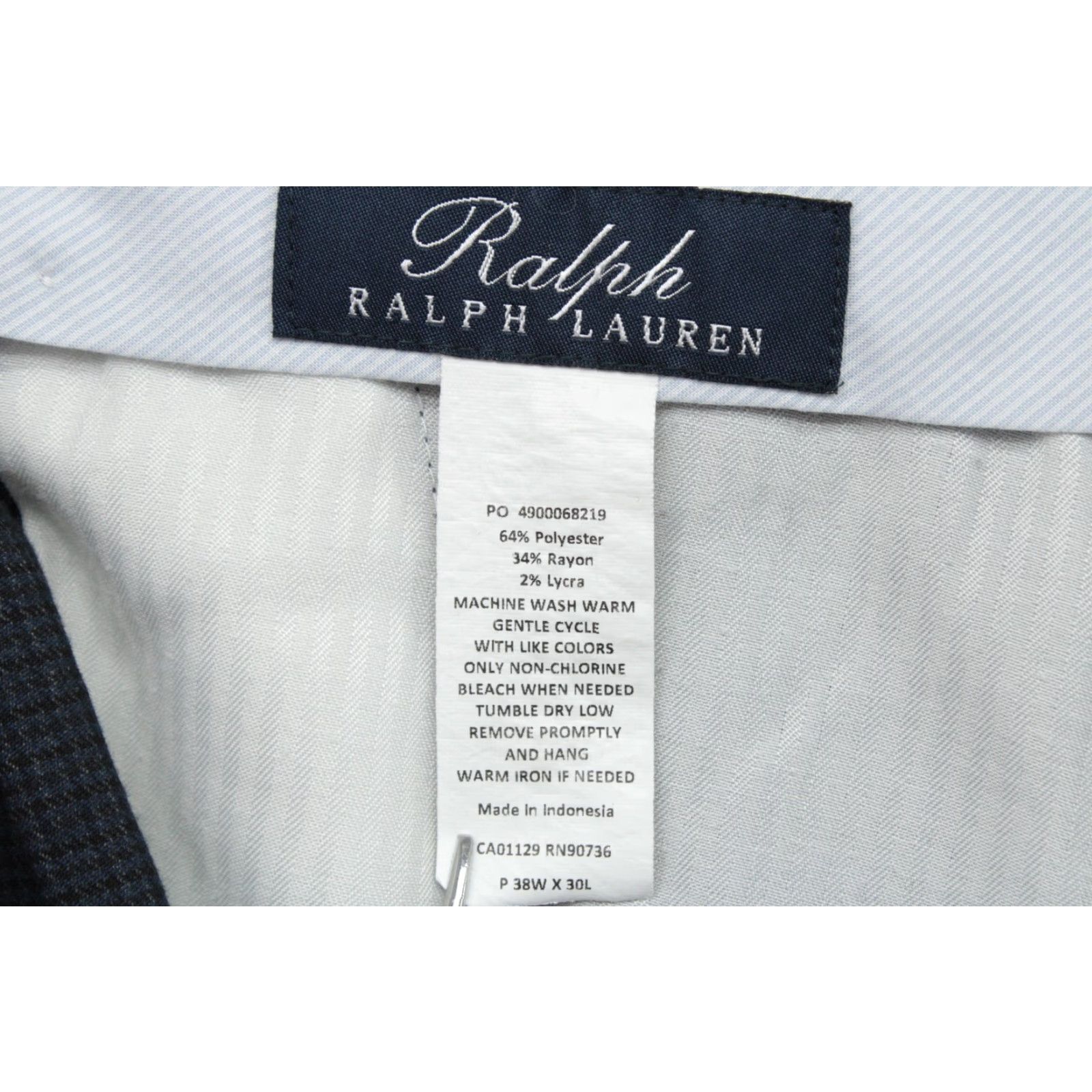Ralph Lauren Ralph Lauren Pants Men’s 38X30 Blue Tiny Houndstooth Pleated Cuffed Trousers Dress Pants Classic Mens 38 Blue Houndstooth Straight Size US 38 / EU 54 - 7 Thumbnail