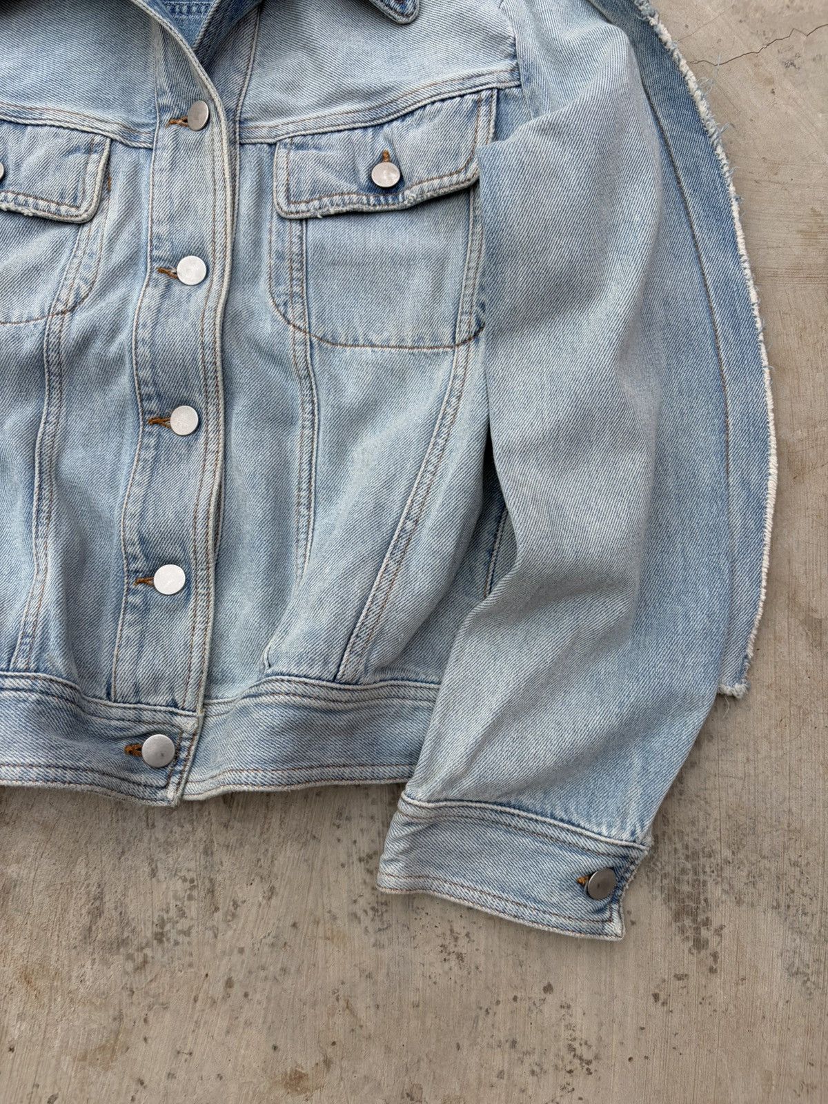 Maison Margiela SS2017 Maison Margiela Two Tone Denim Jacket Size US S / EU 44-46 / 1 - 6 Thumbnail
