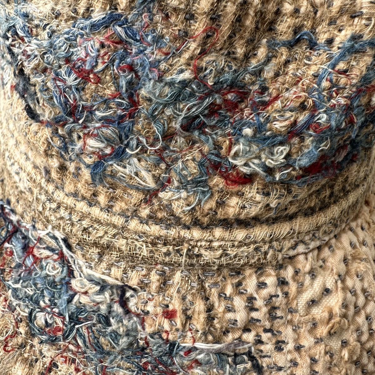 Kapital Sahara Desert Boro Sashiko Patchwork Trashed Conductor hat Size ONE SIZE - 4 Thumbnail