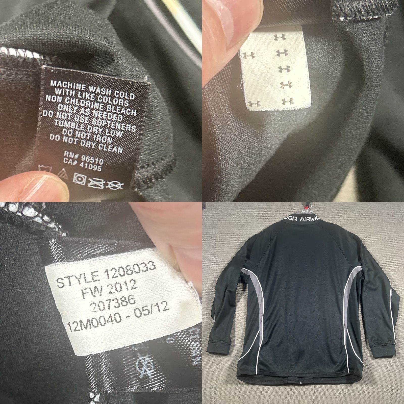 Under Armour Under Armour Full Zip Jacket Mens XL Black Loose Fit Long Sleeve Athletic Logo Size US XL / EU 56 / 4 - 9 Thumbnail