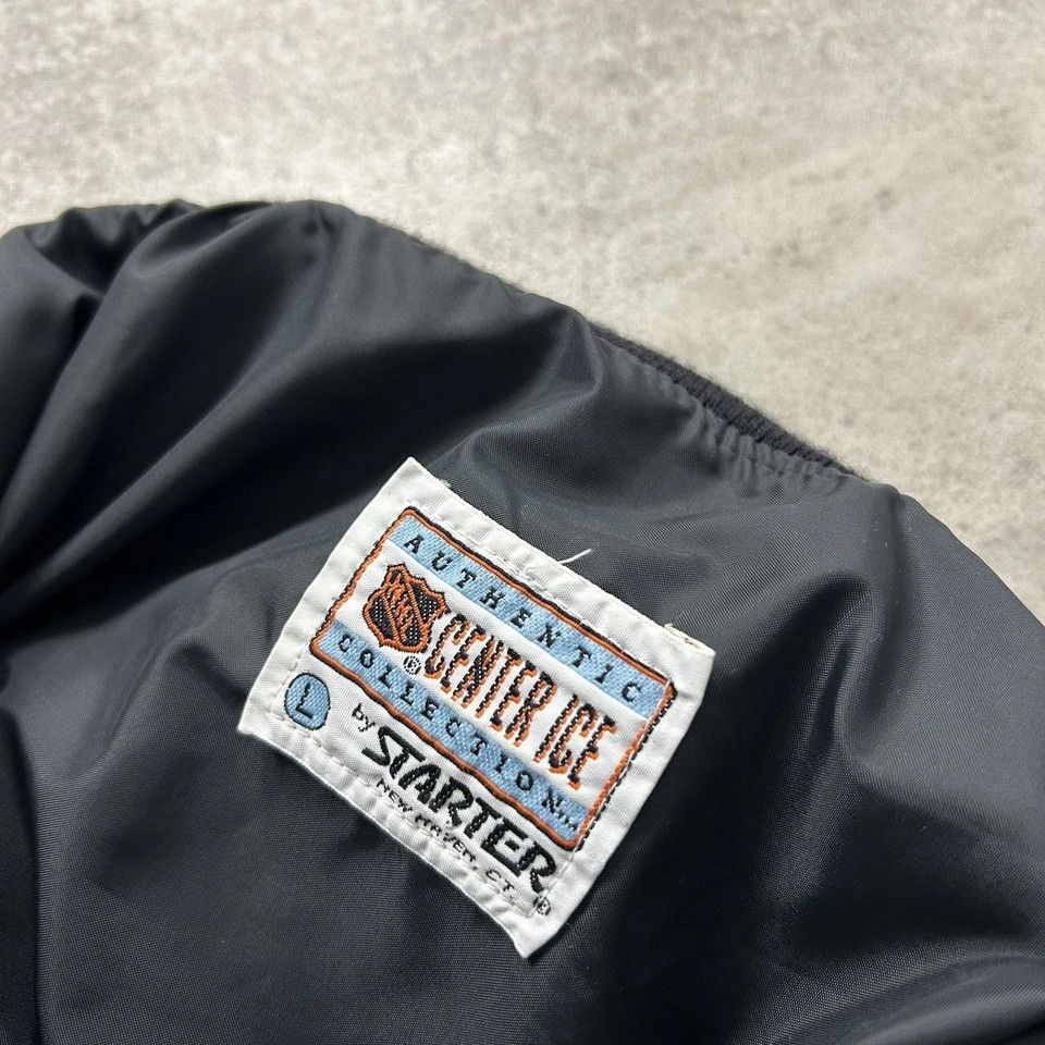 NHL × Starter × Vintage NHL NEW YORK RANGERS STARTER SATIN JACKET BOMBER BIG LOGO Size US L / EU 52-54 / 3 - 7 Thumbnail