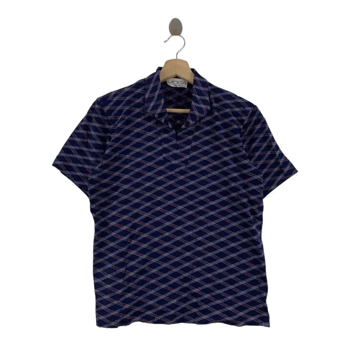 Vintage Vintage MOGA TARTAN MONOGRAM Polo Tee Shirt Made In Japan Size US M / EU 48-50 / 2 - 1 Thumbnail