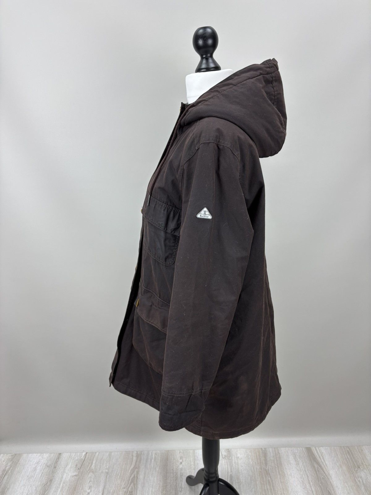 Barbour Womens waxed jacket Barbour Bethwin Size 42 Color Brown Size XL / US 12-14 / IT 48-50 - 9 Thumbnail