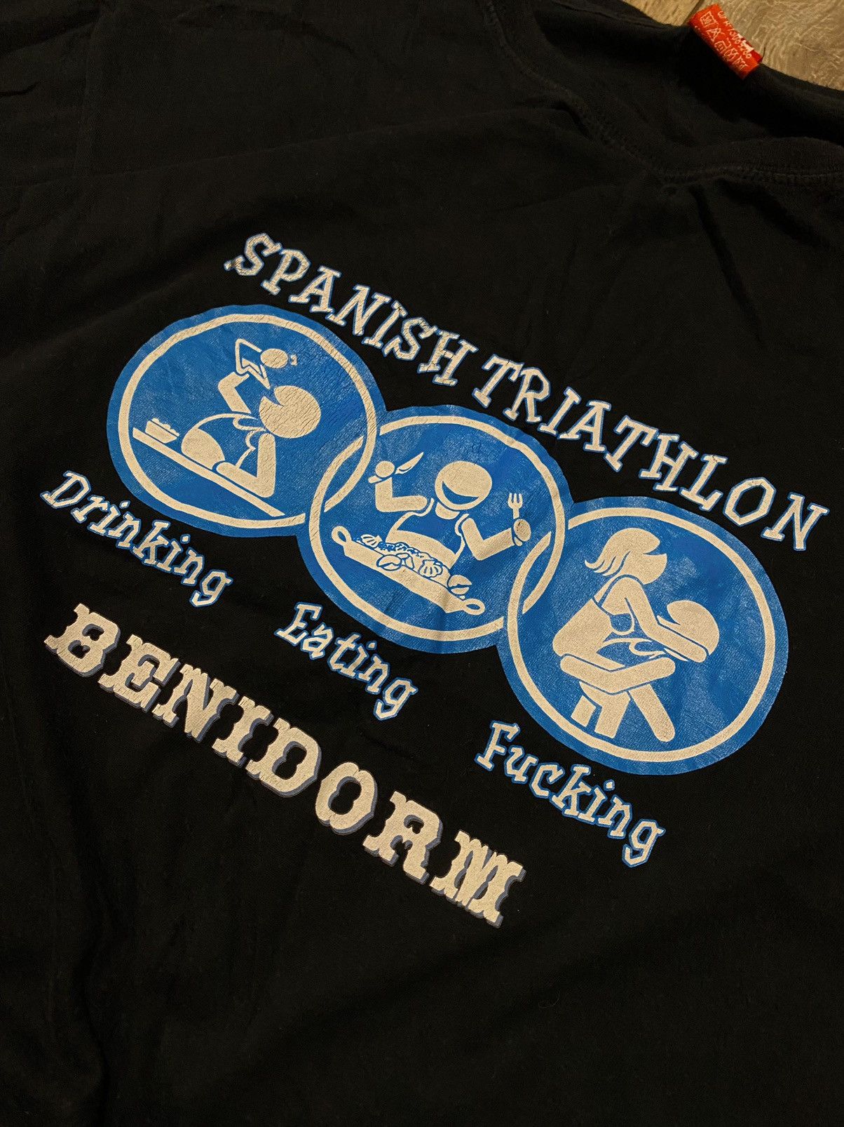 Other T-shirt Humor Spanish Triathlon Drinking Eating Fucking Y2K Size US M / EU 48-50 / 2 - 2 Thumbnail