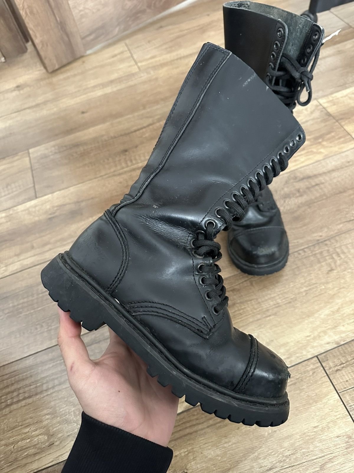 Undercover Undercover Vintage High Top Leather Boots Size US 5 / EU 37 - 8 Thumbnail