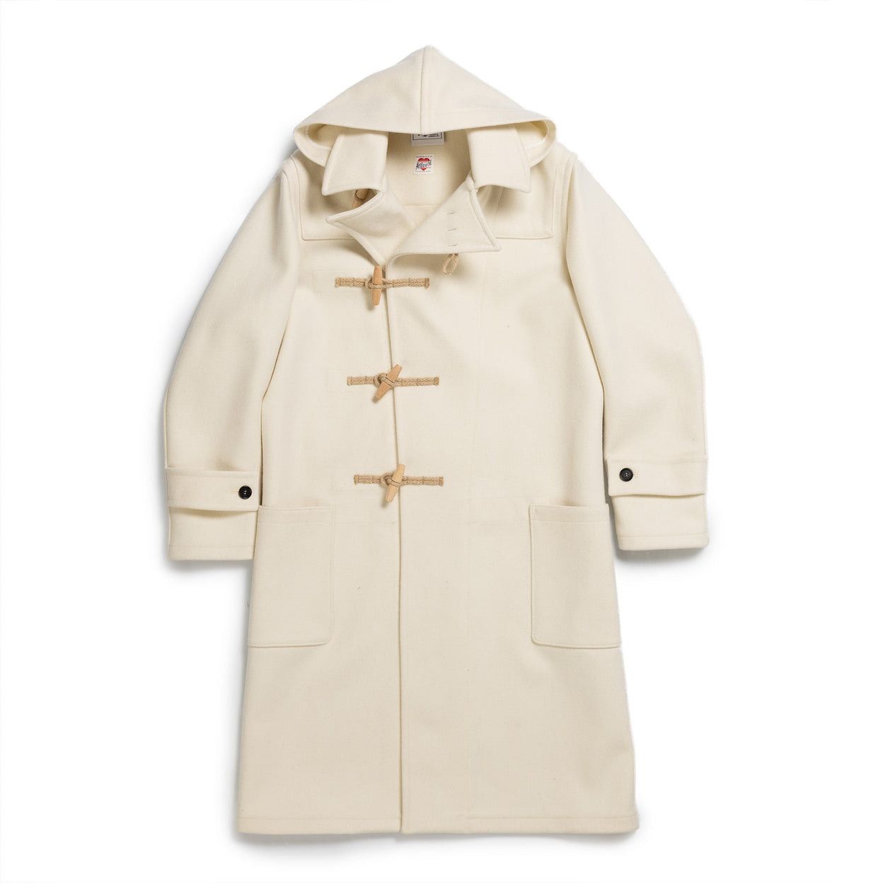 00s japanese label duffel coat hoodie