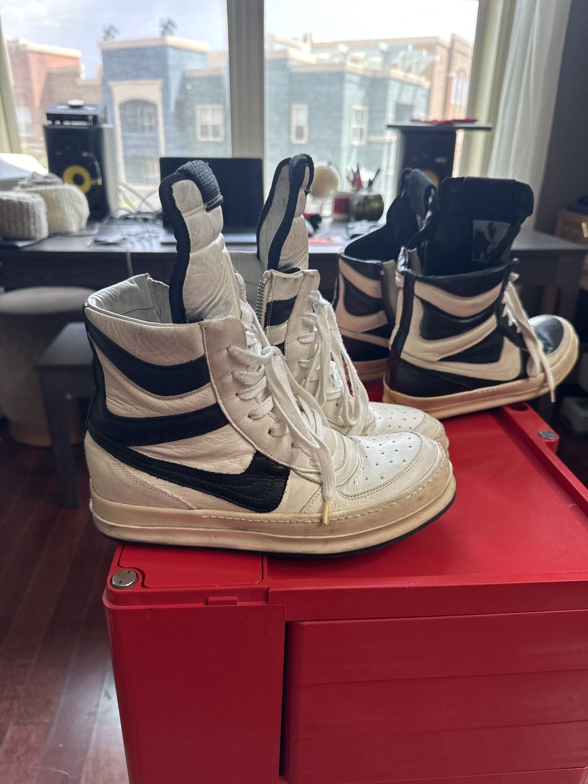 靴 Rick Owens Dunk White archive EU44 靴 Rick Owens Dunk White archive EU44 Rick Owens Dunk White