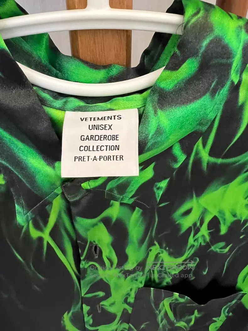 Vetements Vetements Green Smoke Printed Shirt Size US S / EU 44-46 / 1 - 2 Thumbnail