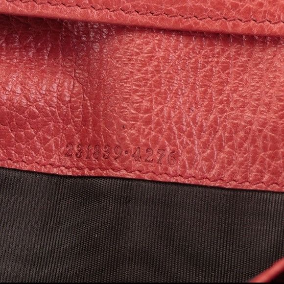 Gucci Charmy Red Leather Wallet