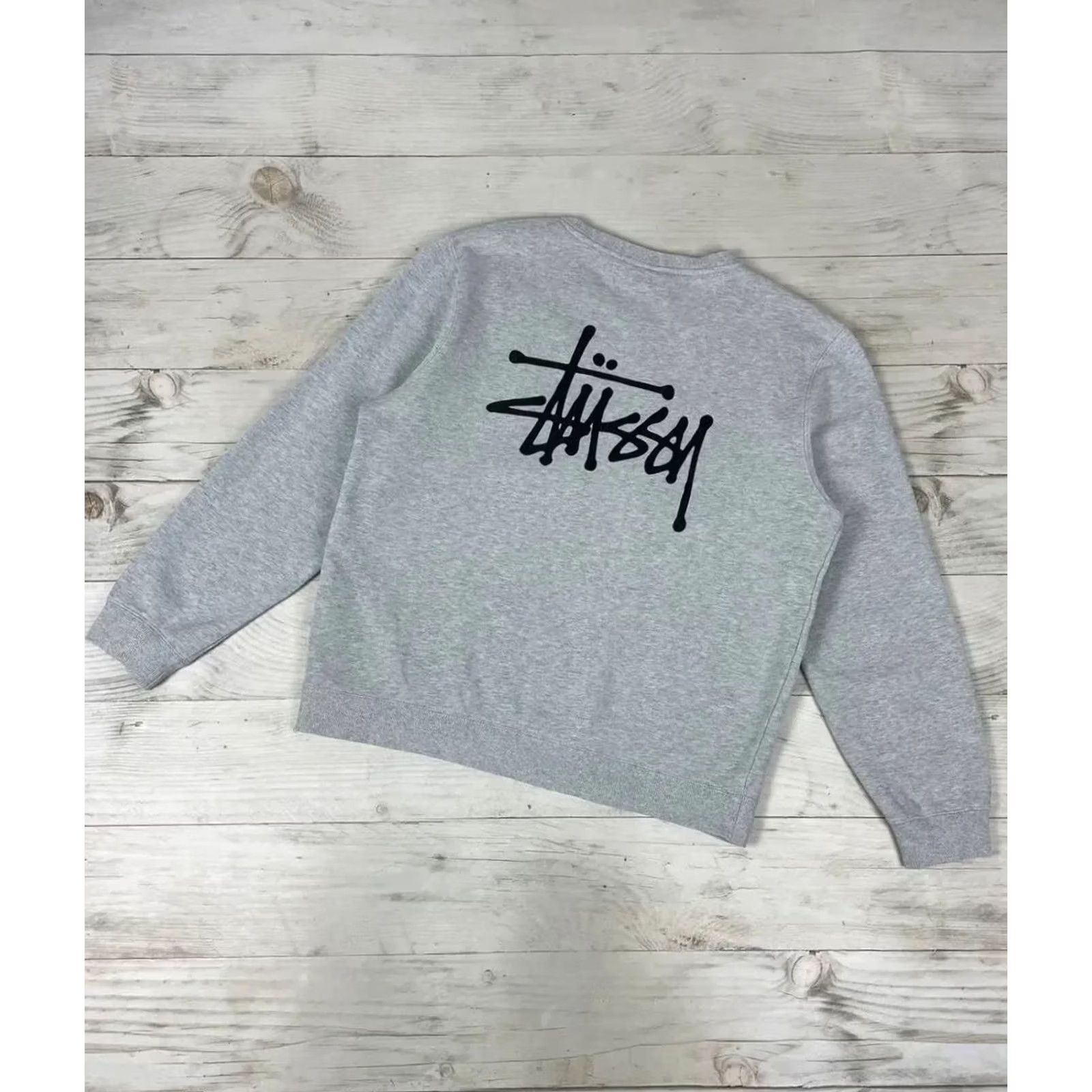 Logo 7 VINTAGE Stussy Sweatshirt Big Logo Men L gray Sweatshirt 90s Mens Size US L / EU 52-54 / 3 - 2 Thumbnail