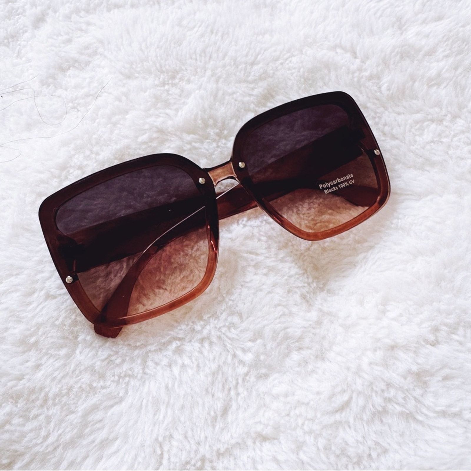 Other Abby Clear Brown Square Frame Sunglasses Size ONE SIZE - 3 Thumbnail