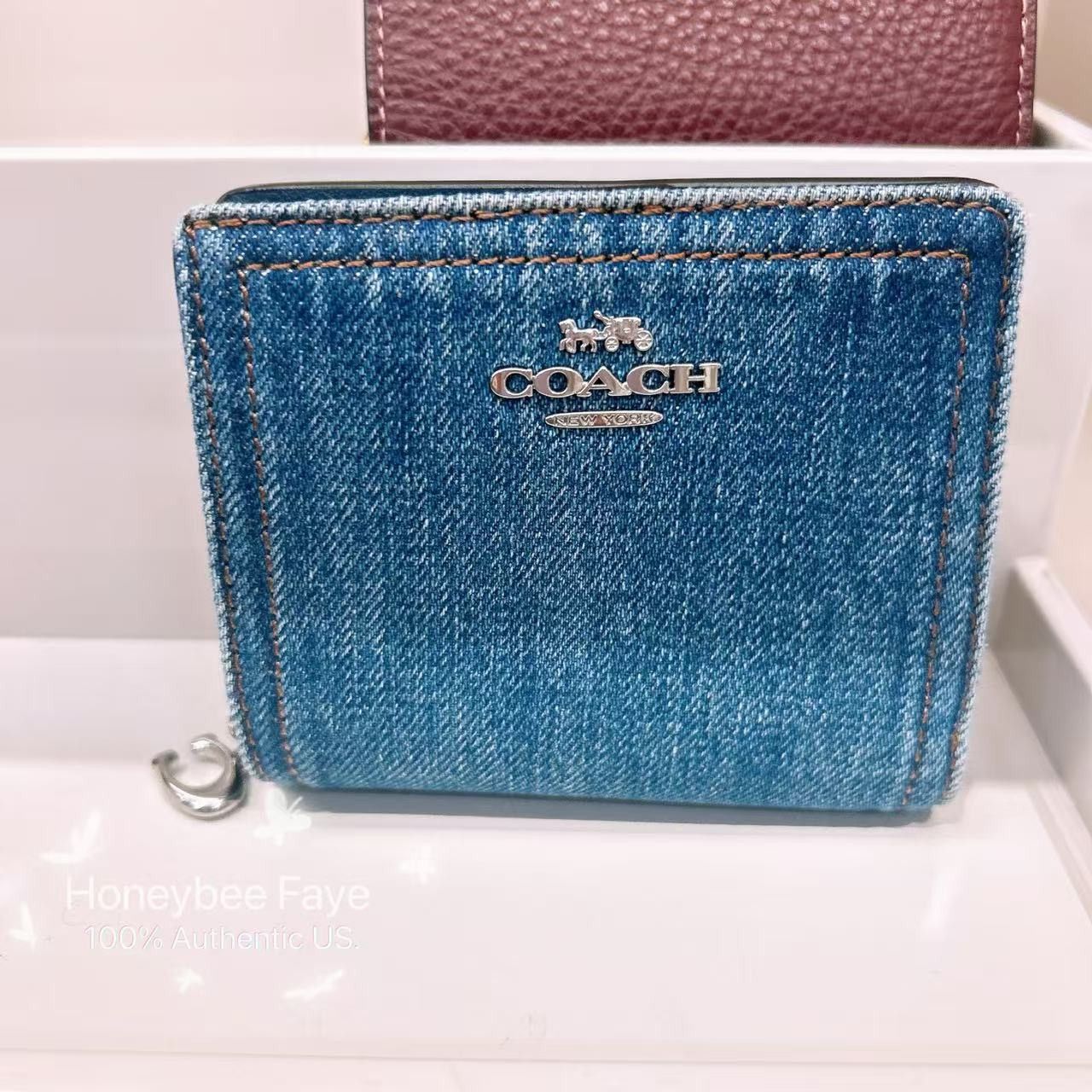 Coach Snap Wallet CAP07 denim/Silver/Indigo Size ONE SIZE - 2 Thumbnail