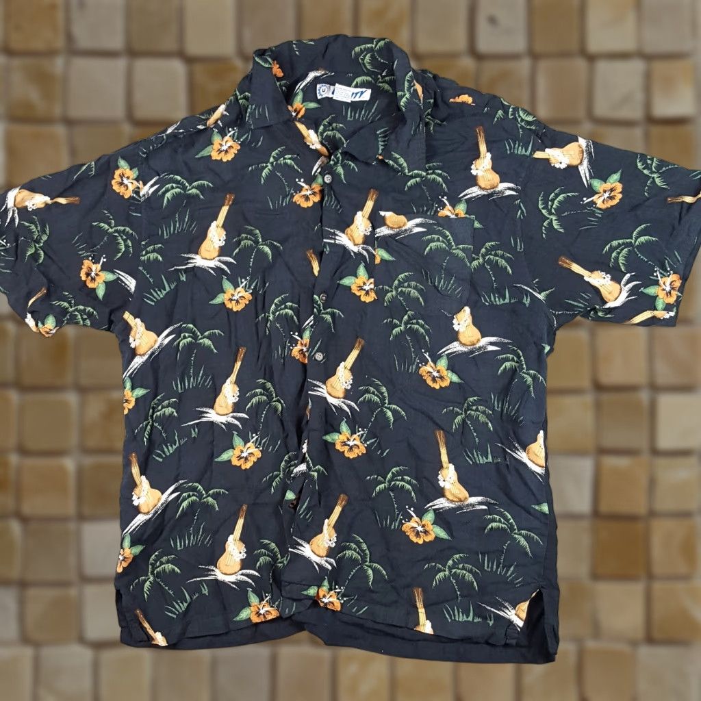 Vintage VINTAGE Utility Hawaiian Camp Shirt XL Floral Button Up Palm Tree Retro Men Size US XL / EU 56 / 4 - 1 Thumbnail