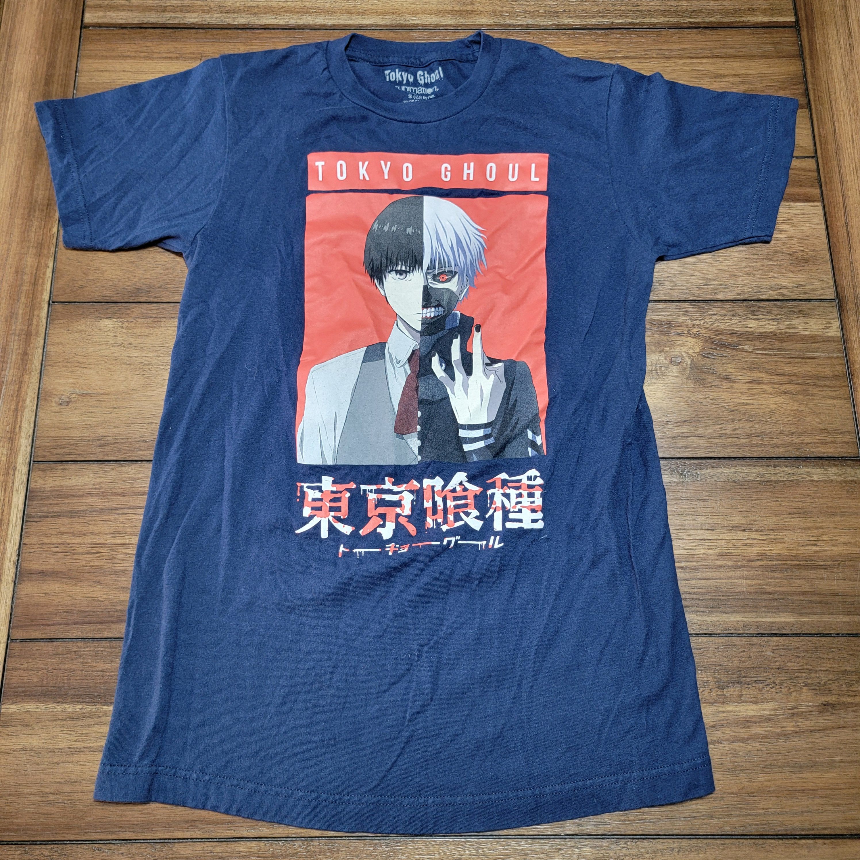 Other Tokyo Ghoul Kaneki Split Face SS Unisex Tee - Small (34/36) Size US S / EU 44-46 / 1 - 1 Thumbnail